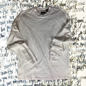 Fear of God Essentials, long sleeve white crewneck
